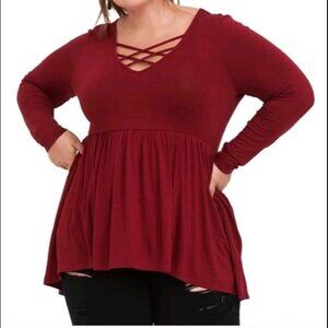 Torrid Super Soft Babydoll V Neck Size 4x